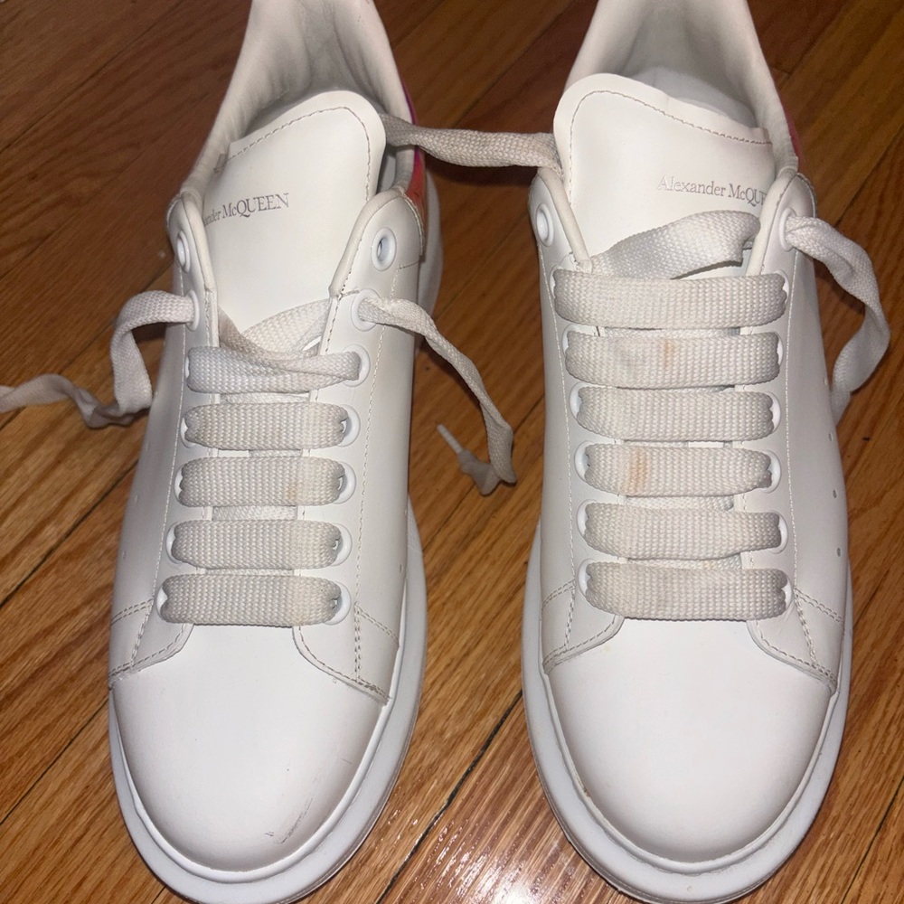 Alexander McQueen Classic White Lace-Up Sneakers
